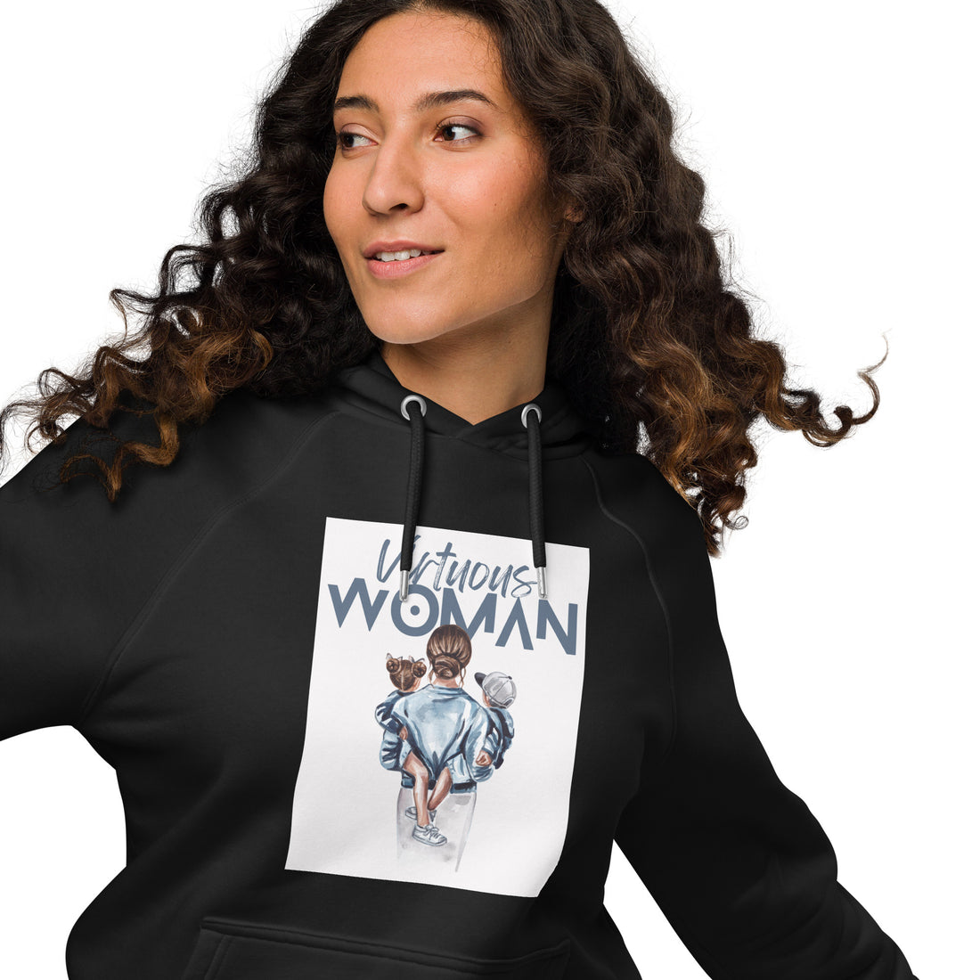 Virtuous Woman Unisex eco raglan hoodie
