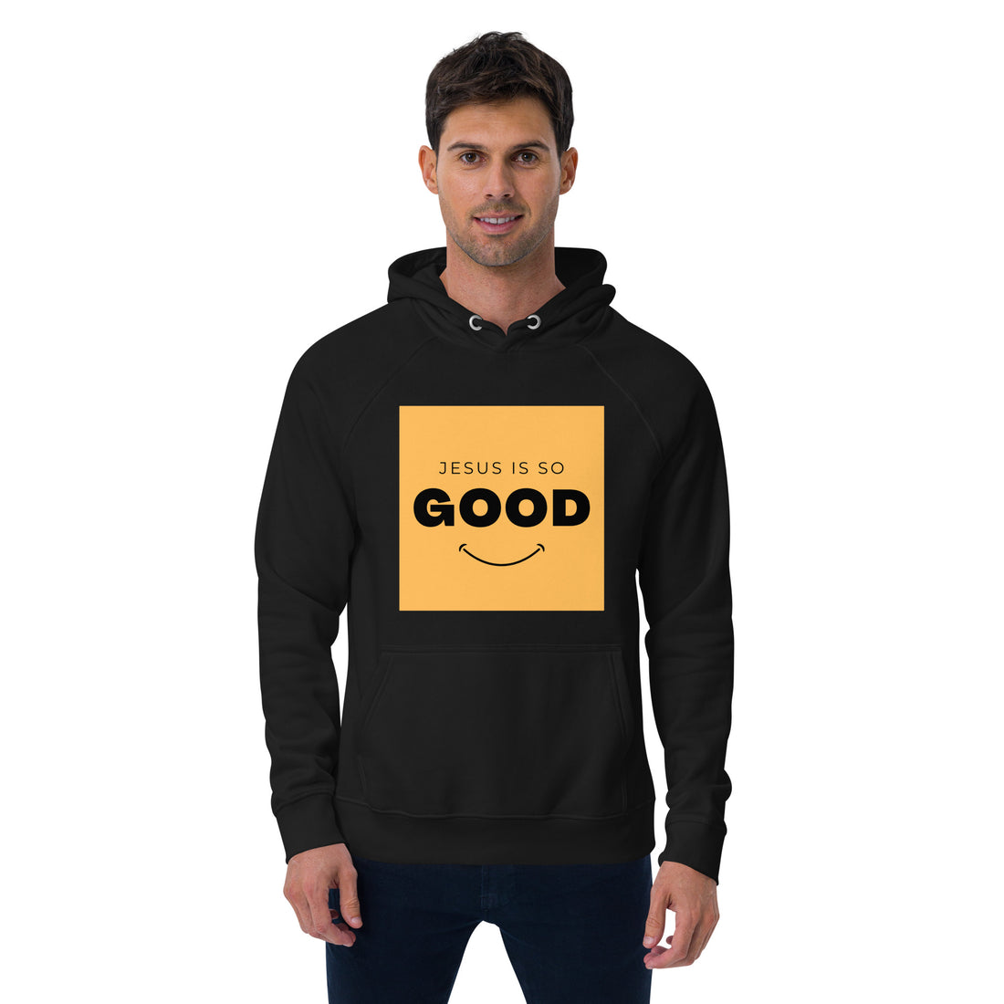 Jesus Is Good Unisex eco raglan hoodie